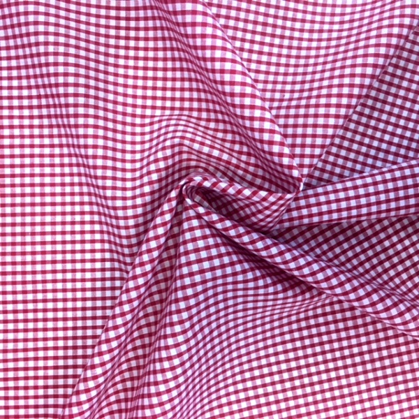 1/8'' Polycotton Gingham RED